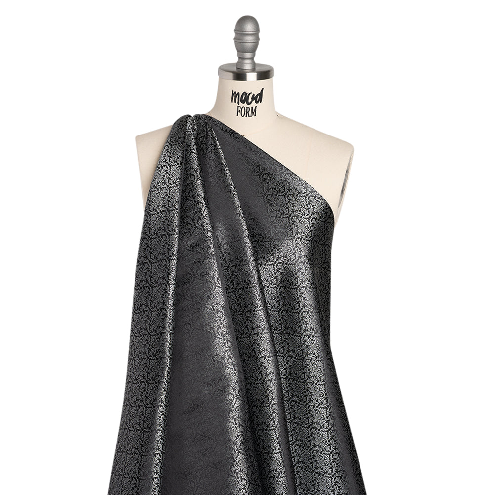 Yaya Han Polyester and Nylon Brocade - Imperial Silver and Black Damask - Cosplay Collection Yaya Han Polyester and Nylon Brocade - Imperial Silver and Black Damask - Cosplay Collection