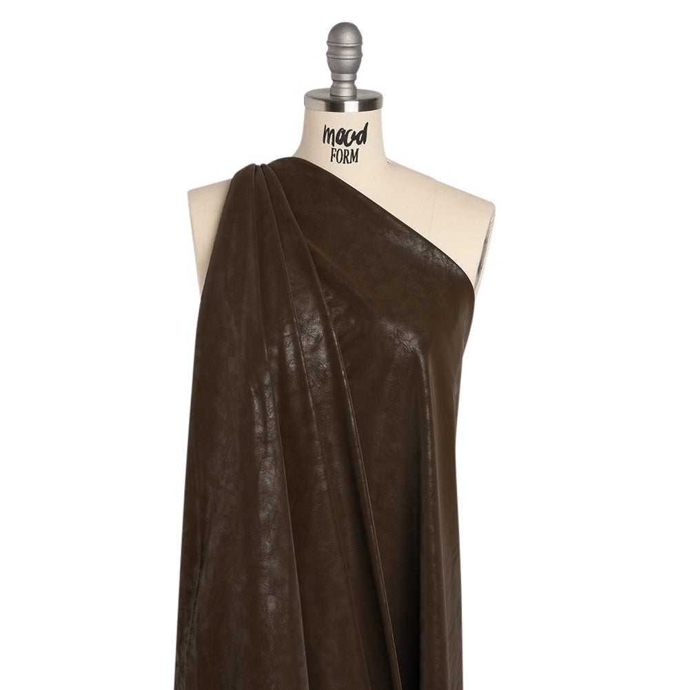 Yaya Han Soft Stretch Faux Leather/Pleather - Distressed Dark Brown with Brushed Backing - Cosplay Collection Yaya Han Soft Stretch Faux Leather/Pleather - Distressed Dark Brown with Brushed Backing - Cosplay Collection