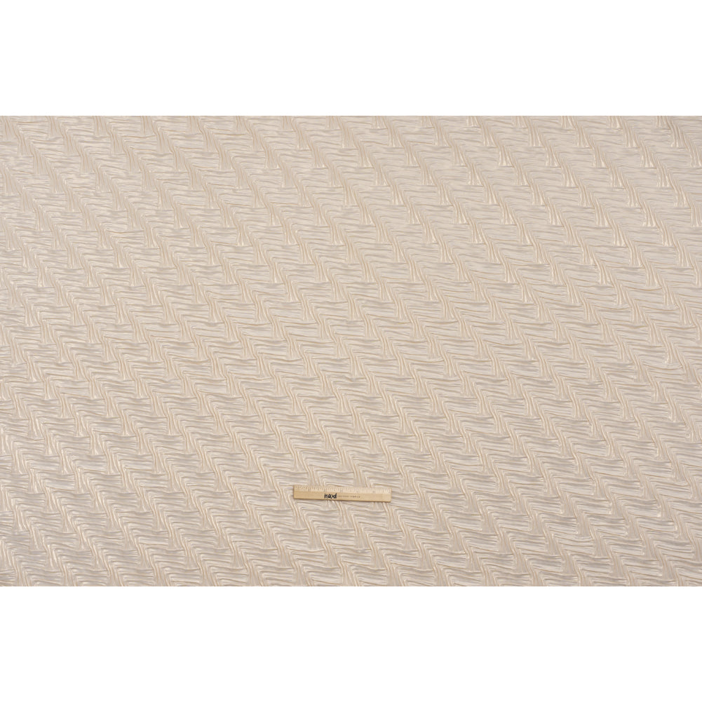 Yaya Han Puckered Novelty Woven - Cream and Gold Geometric Diagonal Stripes - Cosplay Collection - Full Yaya Han Puckered Novelty Woven - Cream and Gold Geometric Diagonal Stripes - Cosplay Collection - Full