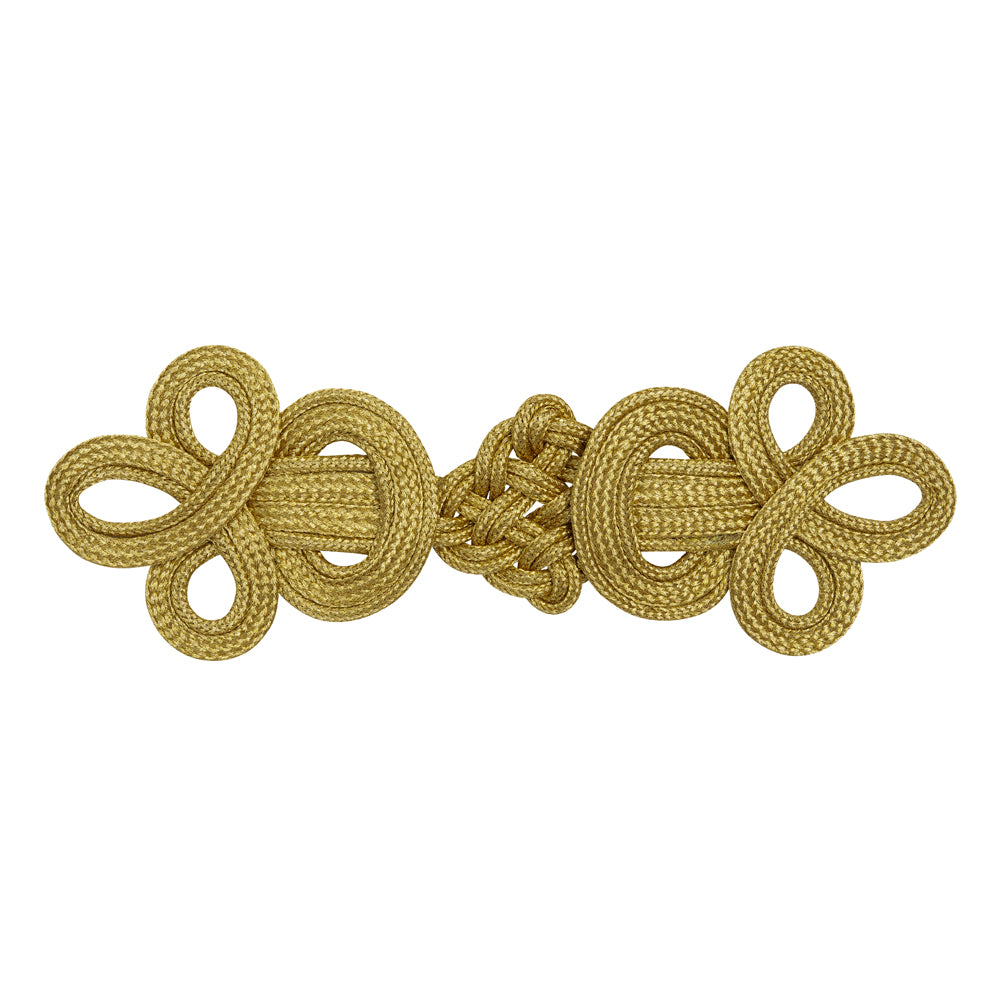 Yaya Han Metallic Faux Frog Closure Applique - Dali Gold Knots, 6.75" x 2.375" - Cosplay Collection Yaya Han Metallic Faux Frog Closure Applique - Dali Gold Knots, 6.75" x 2.375" - Cosplay Collection