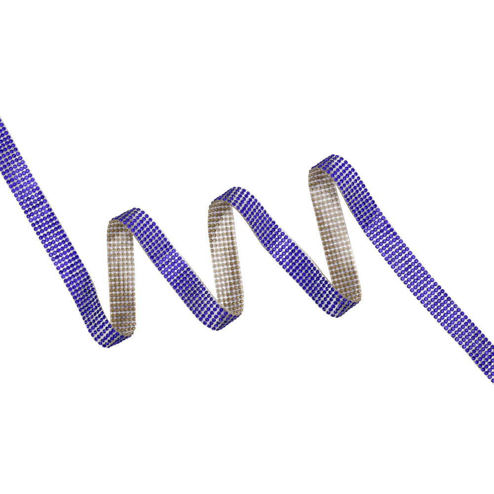 Yaya Han Iron-On Rhinestone Trim - 6-Row Sapphire Blue Crystal, 0.5" - Cosplay Collection Yaya Han Iron-On Rhinestone Trim - 6-Row Sapphire Blue Crystal, 0.5" - Cosplay Collection