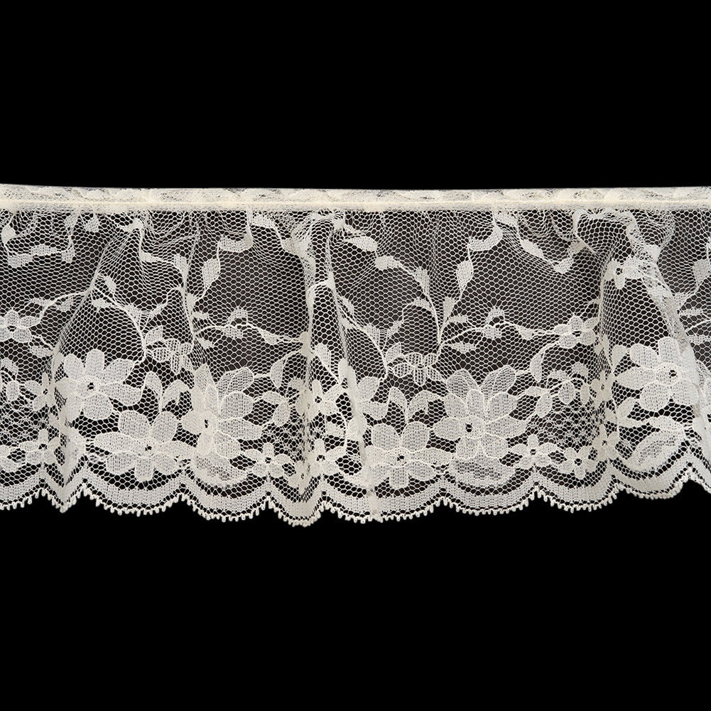 Yaya Han Ruffled Lace Trim - Champagne Floral, 3.5" - Cosplay Collection Yaya Han Ruffled Lace Trim - Champagne Floral, 3.5" - Cosplay Collection