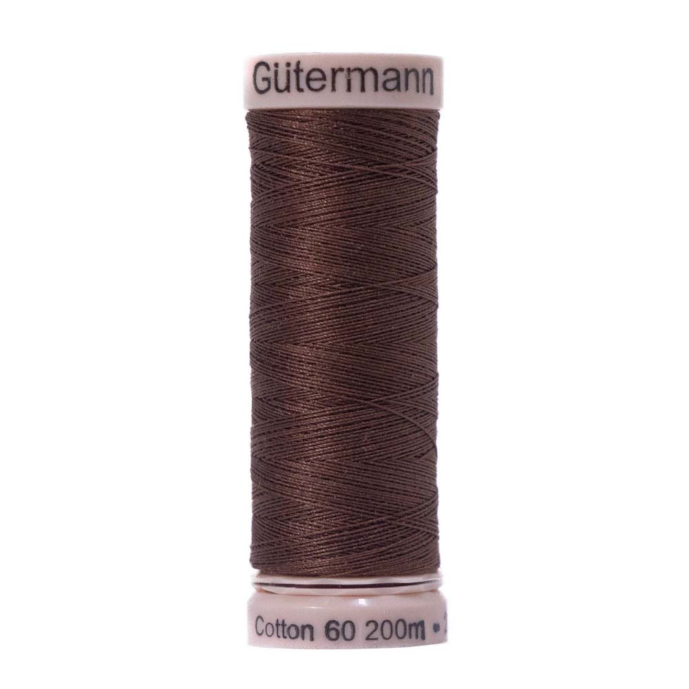 Gutermann 60 Wt Natural Cotton Thread 200m - 3060 Brown Gutermann 60 Wt Natural Cotton Thread 200m - 3060 Brown