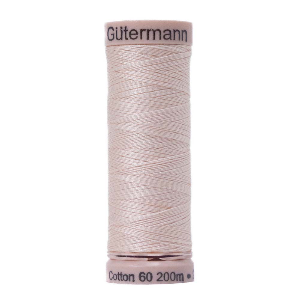 Gutermann 60 Wt Natural Cotton Thread 200m - 5010 Flesh Gutermann 60 Wt Natural Cotton Thread 200m - 5010 Flesh