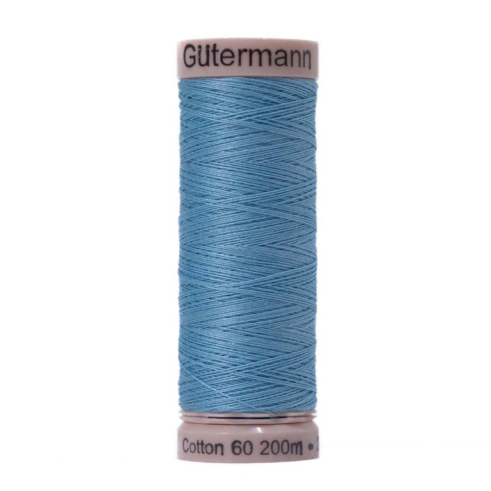 Gutermann 60 Wt Natural Cotton Thread 200m - 7310 Light Sky Blue Gutermann 60 Wt Natural Cotton Thread 200m - 7310 Light Sky Blue