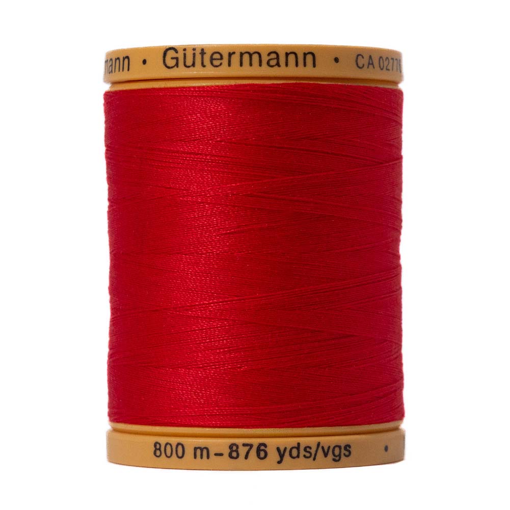 Gutermann Natural Cotton Thread 800m - 2074 Red Gutermann Natural Cotton Thread 800m - 2074 Red