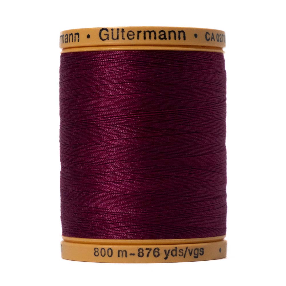 Gutermann Natural Cotton Thread 800m - 2833 Burgundy Gutermann Natural Cotton Thread 800m - 2833 Burgundy