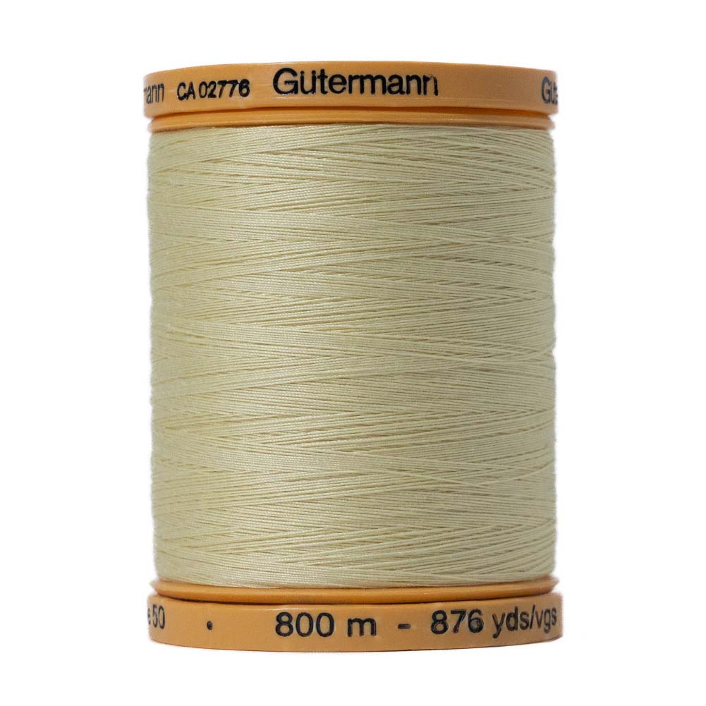 Gutermann Natural Cotton Thread 800m - 0349 Butter Cream Gutermann Natural Cotton Thread 800m - 0349 Butter Cream