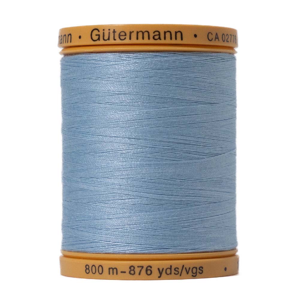 Gutermann Natural Cotton Thread 800m - 6217 Powder Blue Gutermann Natural Cotton Thread 800m - 6217 Powder Blue