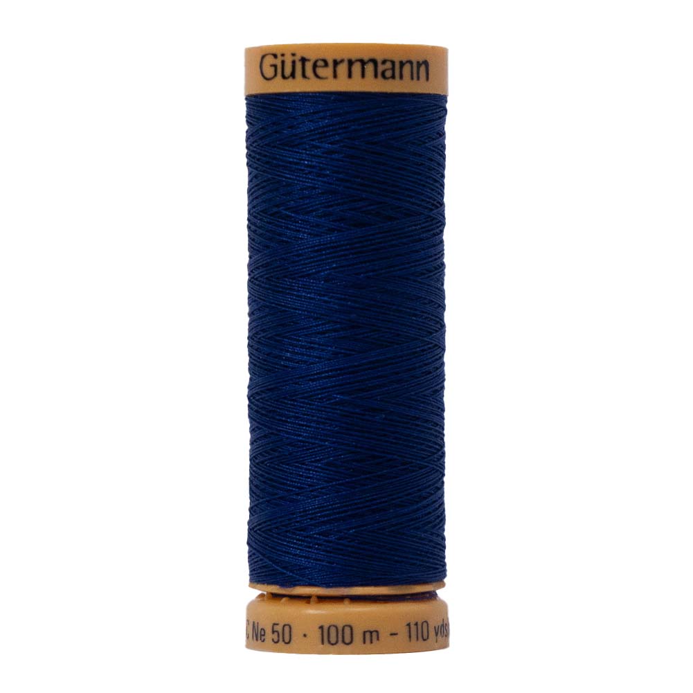 Gutermann Natural Cotton Thread 100m - 6500 Dark Royal Blue Gutermann Natural Cotton Thread 100m - 6500 Dark Royal Blue