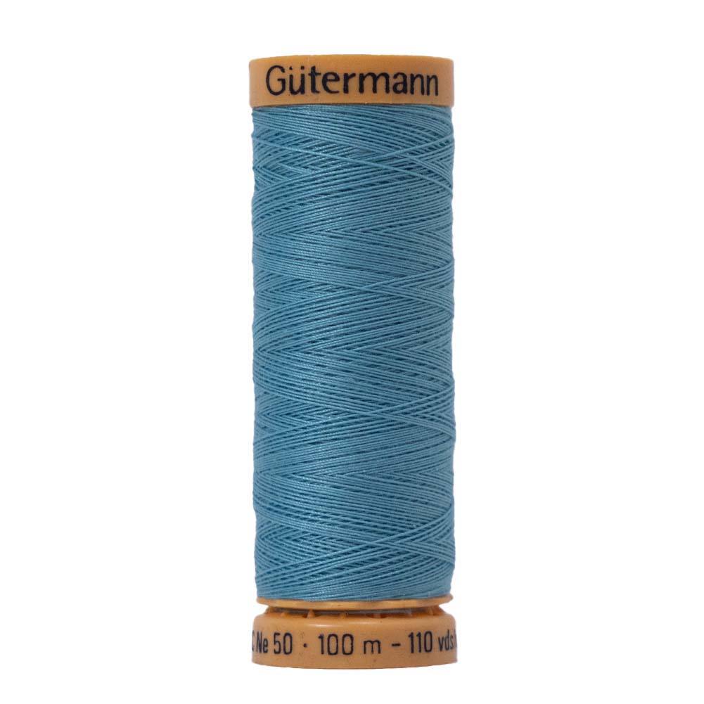 Gutermann Natural Cotton Thread 100m - 7470 Silver Blue Gutermann Natural Cotton Thread 100m - 7470 Silver Blue