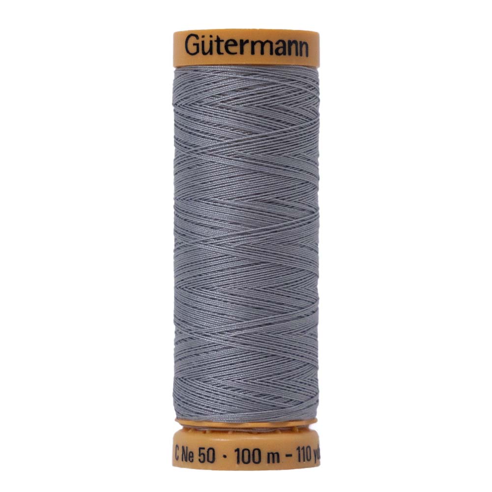 Gutermann Natural Cotton Thread 100m - 9200 Silver Streak Gutermann Natural Cotton Thread 100m - 9200 Silver Streak