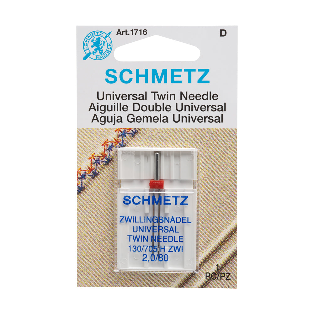Schmetz Universal Twin Machine Needle - 2.0/80 - 1 ct Schmetz Universal Twin Machine Needle - 2.0/80 - 1 ct