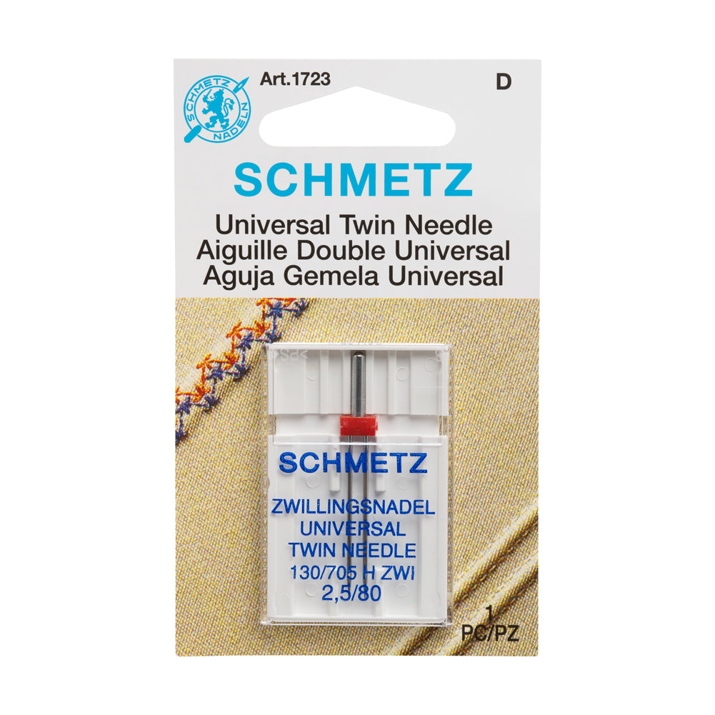 Schmetz Universal Twin Machine Needle - 2.5/80 - 1 ct Schmetz Universal Twin Machine Needle - 2.5/80 - 1 ct