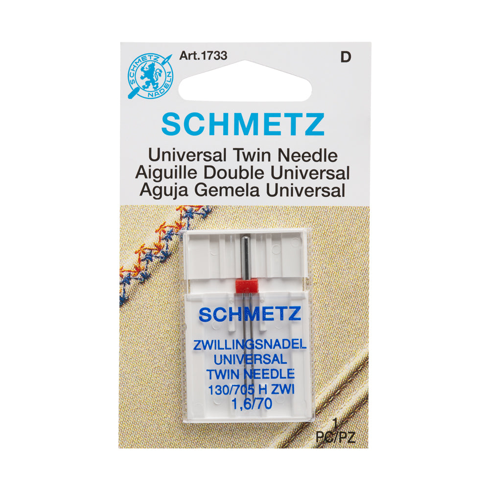 Schmetz Universal Twin Machine Needle - 1.6/70 - 1 ct Schmetz Universal Twin Machine Needle - 1.6/70 - 1 ct