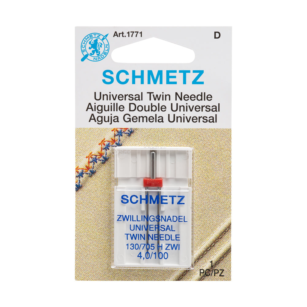 Schmetz Universal Twin Machine Needle - 4.0/100 - 1 ct Schmetz Universal Twin Machine Needle - 4.0/100 - 1 ct