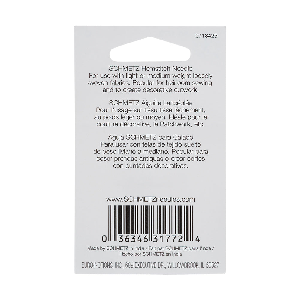 Schmetz Hemstitch/Wing Machine Needle - 100/16 - 1 ct - Detail Schmetz Hemstitch/Wing Machine Needle - 100/16 - 1 ct - Detail