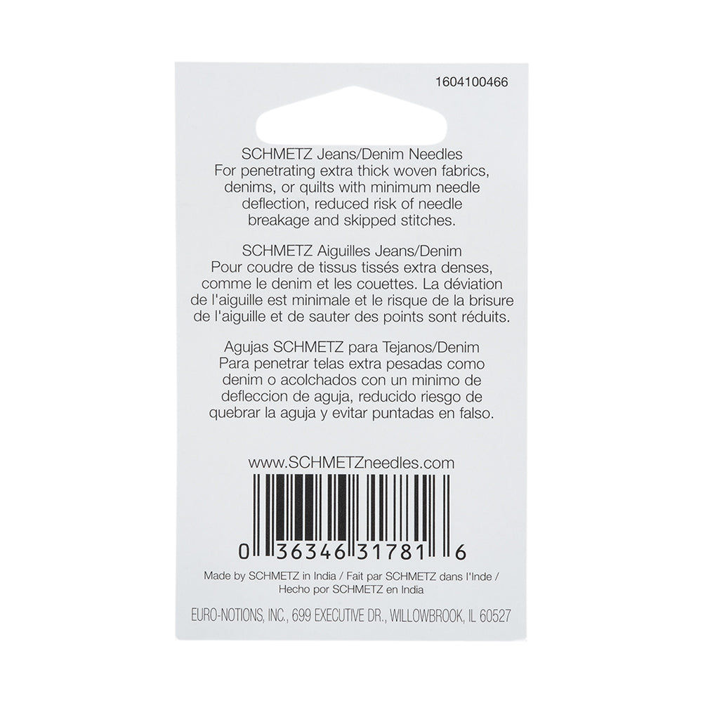 Schmetz Denim/Jeans Machine Needles - 80/12 - 5 ct Schmetz Denim/Jeans Machine Needles - 80/12 - 5 ct