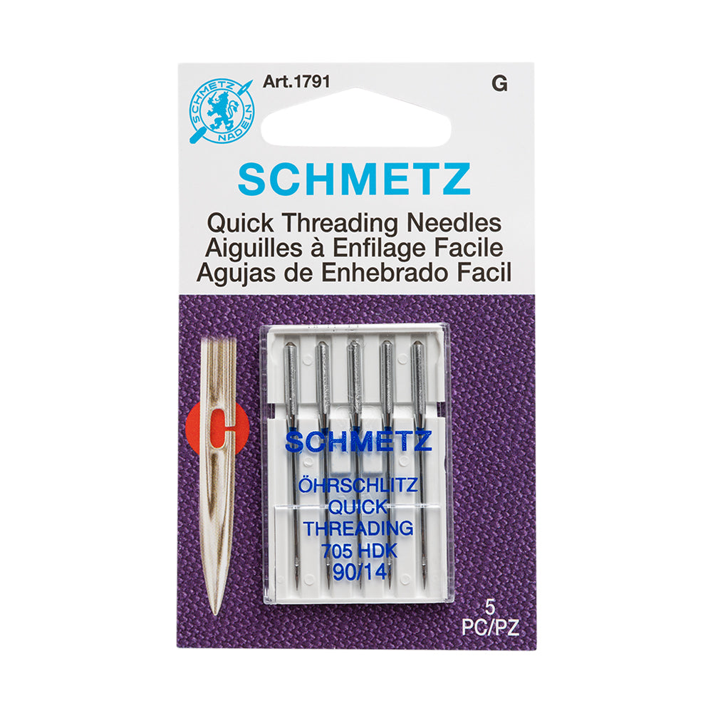 Schmetz Self-Threading Machine Needles - 90/14 - 5 ct Schmetz Self-Threading Machine Needles - 90/14 - 5 ct