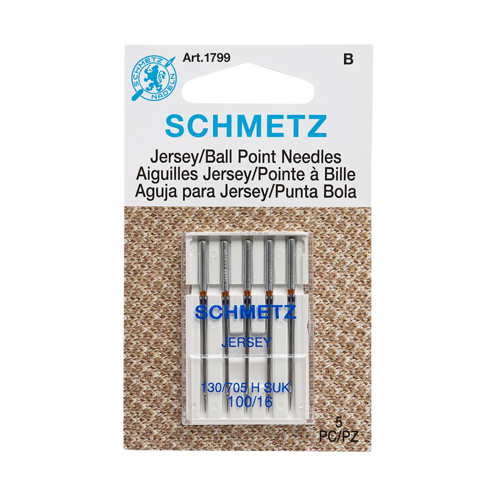 Schmetz Jersey/Ball Point Machine Needles - 100/16 - 5 ct Schmetz Jersey/Ball Point Machine Needles - 100/16 - 5 ct
