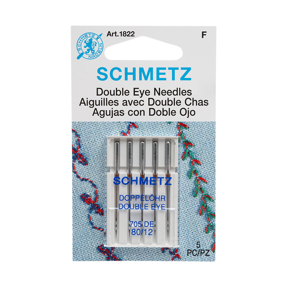 Schmetz Double Eye Machine Needles - 80/12 - 5 ct Schmetz Double Eye Machine Needles - 80/12 - 5 ct