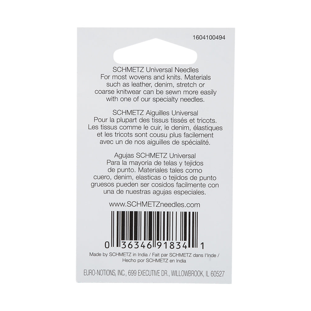 Schmetz Universal Machine Needles - 90/14 - 10 ct Schmetz Universal Machine Needles - 90/14 - 10 ct
