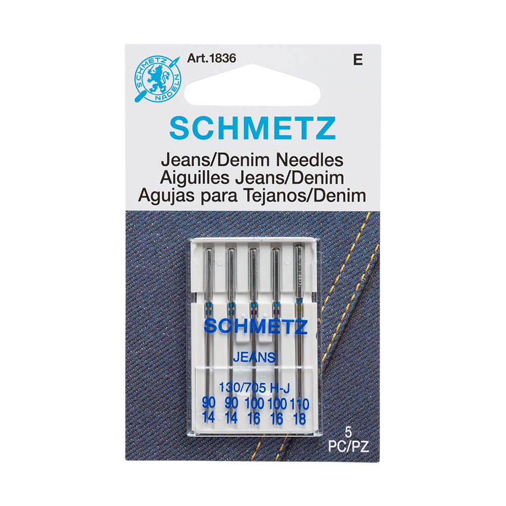 Schmetz Denim/Jeans Machine Needles - Assorted Sizes - 5 ct Schmetz Denim/Jeans Machine Needles - Assorted Sizes - 5 ct
