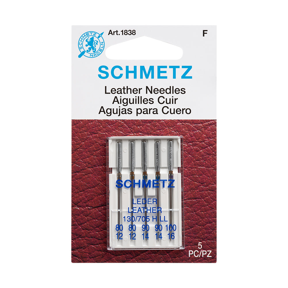 Schmetz Leather Machine Needles - Assorted Sizes - 5 ct Schmetz Leather Machine Needles - Assorted Sizes - 5 ct