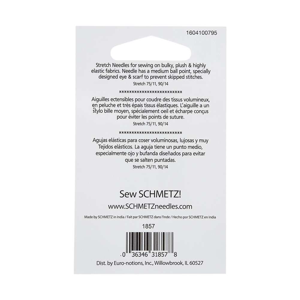 Schmetz Fleece Machine Needles - Stretch Assorted Sizes - 5 ct Schmetz Fleece Machine Needles - Stretch Assorted Sizes - 5 ct