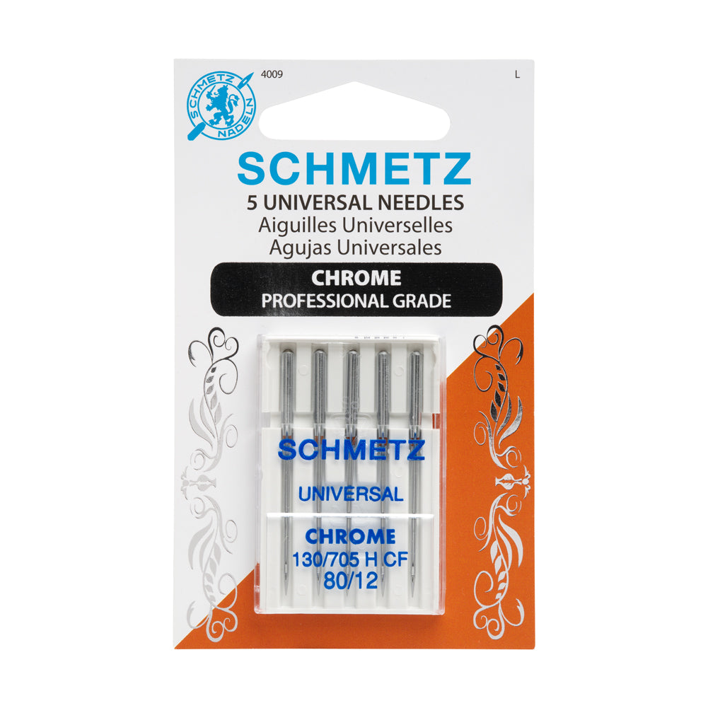 Schmetz Chrome Universal Machine Needles - 80/12 - 5 ct Schmetz Chrome Universal Machine Needles - 80/12 - 5 ct