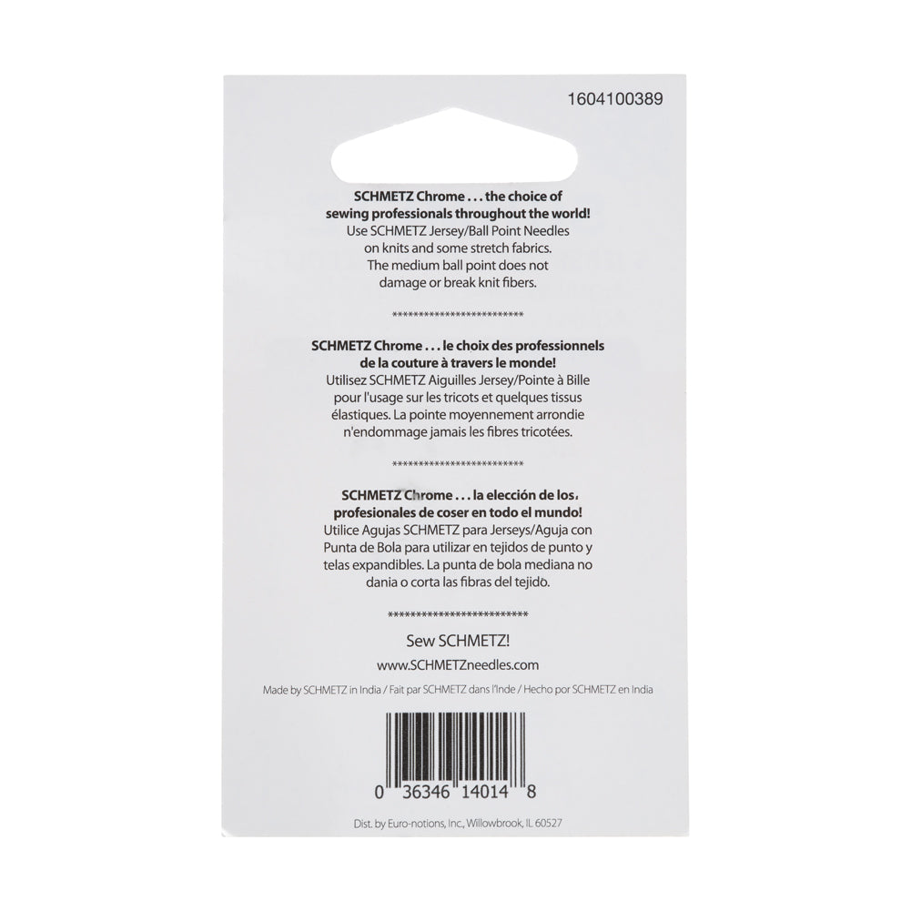 Schmetz Chrome Jersey/Ball Point Machine Needles - 80/12 - 5 ct Schmetz Chrome Jersey/Ball Point Machine Needles - 80/12 - 5 ct