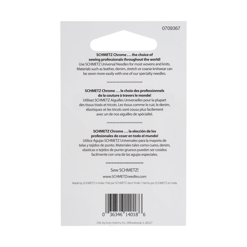 Schmetz Chrome Universal Machine Needles - 100/16 - 5 ct Schmetz Chrome Universal Machine Needles - 100/16 - 5 ct