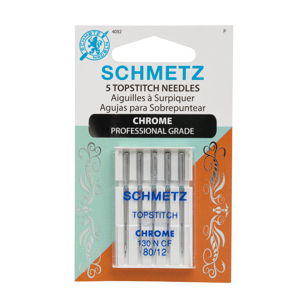 Schmetz Chrome Topstitch Machine Needles - 80/12 - 5 ct Schmetz Chrome Topstitch Machine Needles - 80/12 - 5 ct