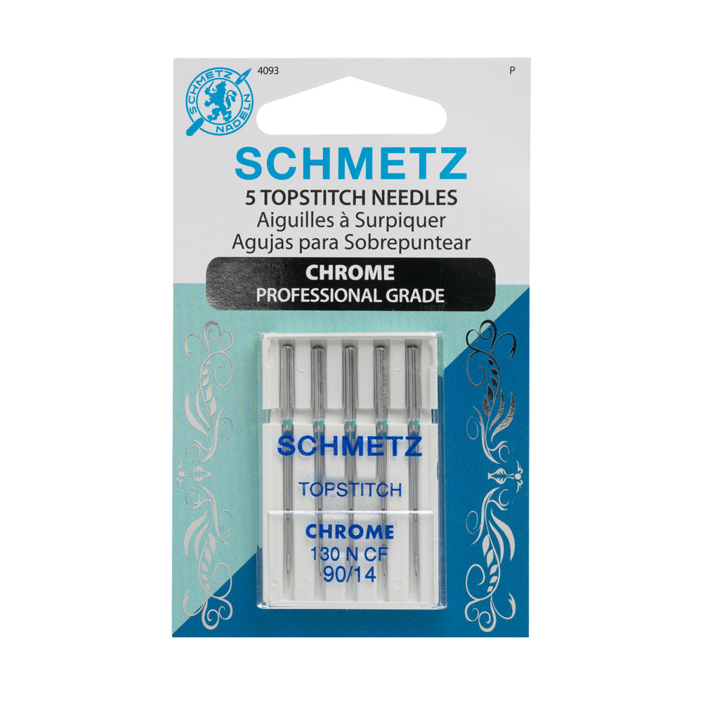 Schmetz Chrome Topstitch Machine Needles - 90/14 - 5 ct Schmetz Chrome Topstitch Machine Needles - 90/14 - 5 ct
