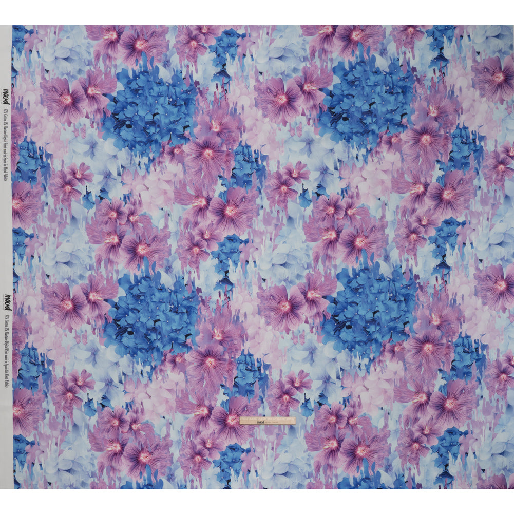 Brushed Cotton Woven - Lilac and Light Blue Melting Flowers - Mood Exclusive Darling Daydream Print Full Brushed Cotton Woven - Lilac and Light Blue Melting Flowers - Mood Exclusive Darling Daydream Print Full