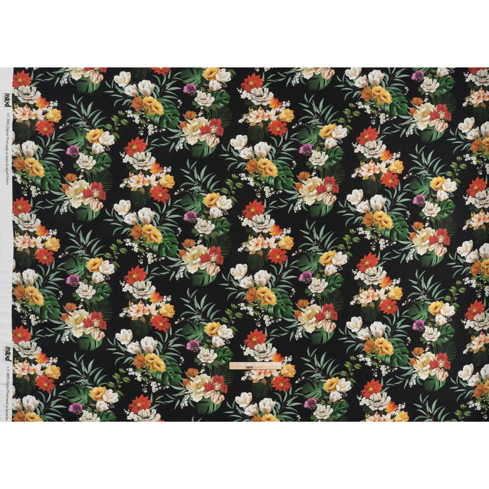 Rayon Challis - Red, Yellow and Green Tropical Flowers - Mood Exclusive Island Bloom Print Full Rayon Challis - Red, Yellow and Green Tropical Flowers - Mood Exclusive Island Bloom Print Full