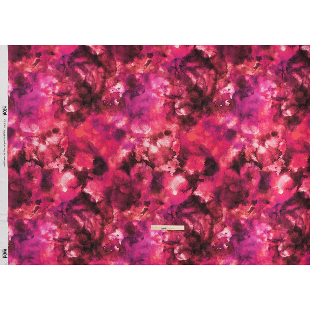 Rayon Challis - Hot Pink, Purple and Charcoal Abstract Tie Dye - Mood Exclusive Pigment Pulse Print Full Rayon Challis - Hot Pink, Purple and Charcoal Abstract Tie Dye - Mood Exclusive Pigment Pulse Print Full