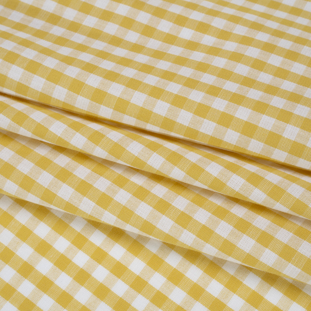 Cotton Gingham 0.25" - Yellow - Londrina Collection Folded Cotton Gingham 0.25" - Yellow - Londrina Collection Folded