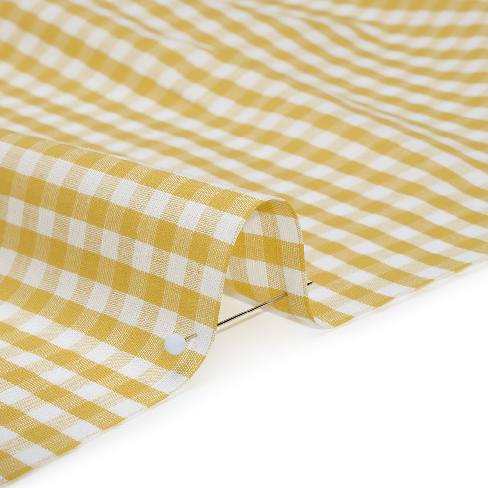 Cotton Gingham 0.25" - Yellow - Londrina Collection Detail Cotton Gingham 0.25" - Yellow - Londrina Collection Detail