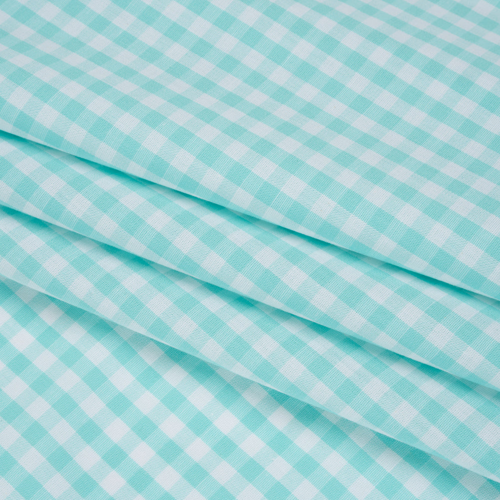 Cotton Gingham 0.25" - Ice Green - Londrina Collection Folded Cotton Gingham 0.25" - Ice Green - Londrina Collection Folded