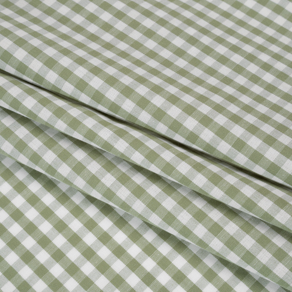 Cotton Gingham 0.25" - Sage - Londrina Collection Folded Cotton Gingham 0.25" - Sage - Londrina Collection Folded