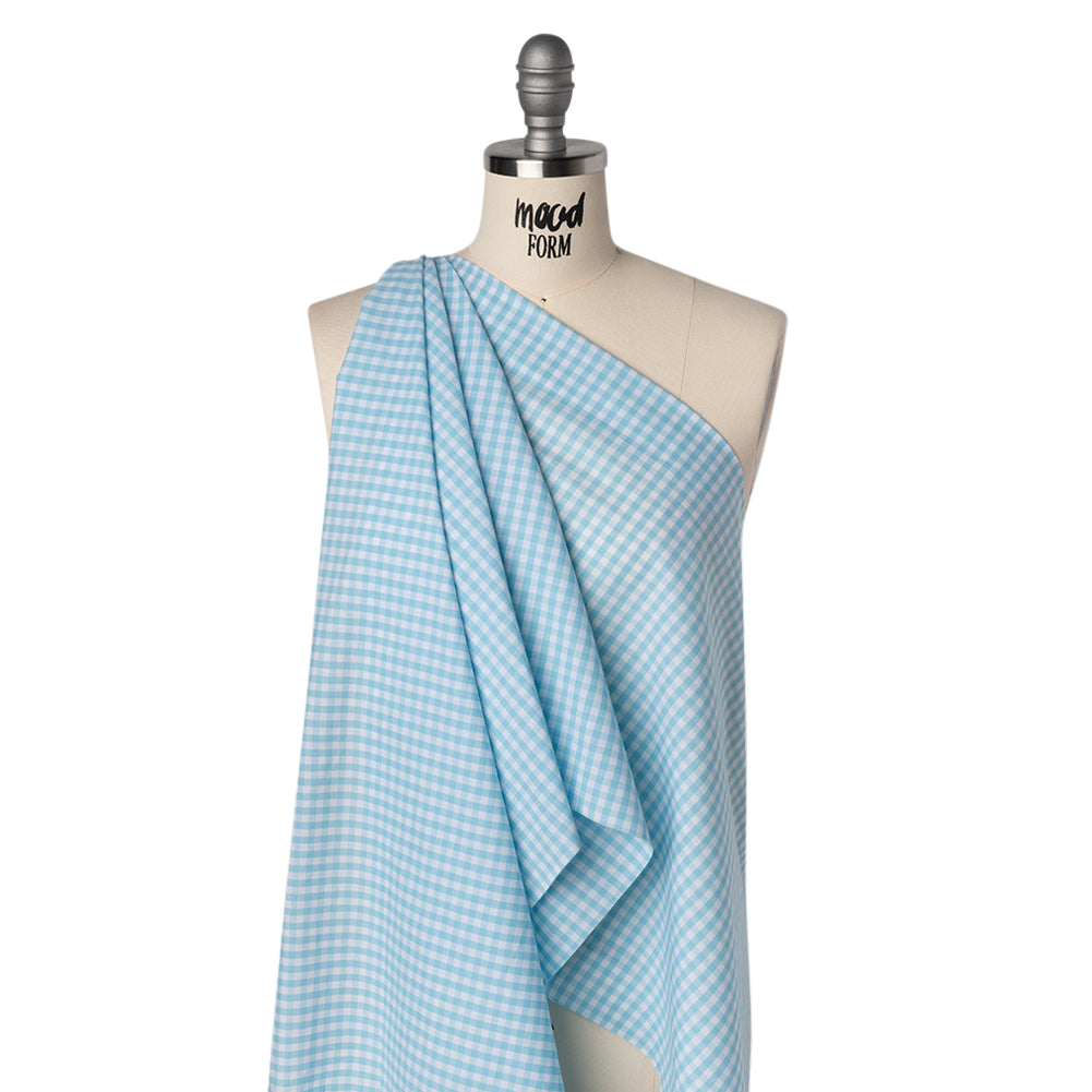 Cotton Gingham 0.25" - Aqua - Londrina Collection Drape Cotton Gingham 0.25" - Aqua - Londrina Collection Drape