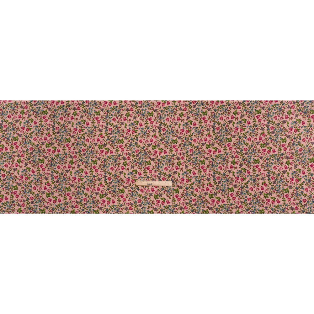 Silk Crepe de Chine Print Made in Italy - Pink, Sky Blue and Green Little Flowers - Deadstock - Full - Image 5 of 5 Silk Crepe de Chine Print Made in Italy - Pink, Sky Blue and Green Little Flowers - Deadstock - Full - Image 5 of 5