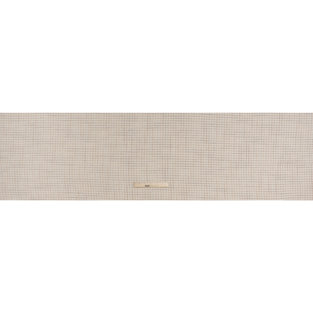 Metallic Wool Blend Tweed Made in Italy - Cream, Gray and Silver - Full Metallic Wool Blend Tweed Made in Italy - Cream, Gray and Silver - Full