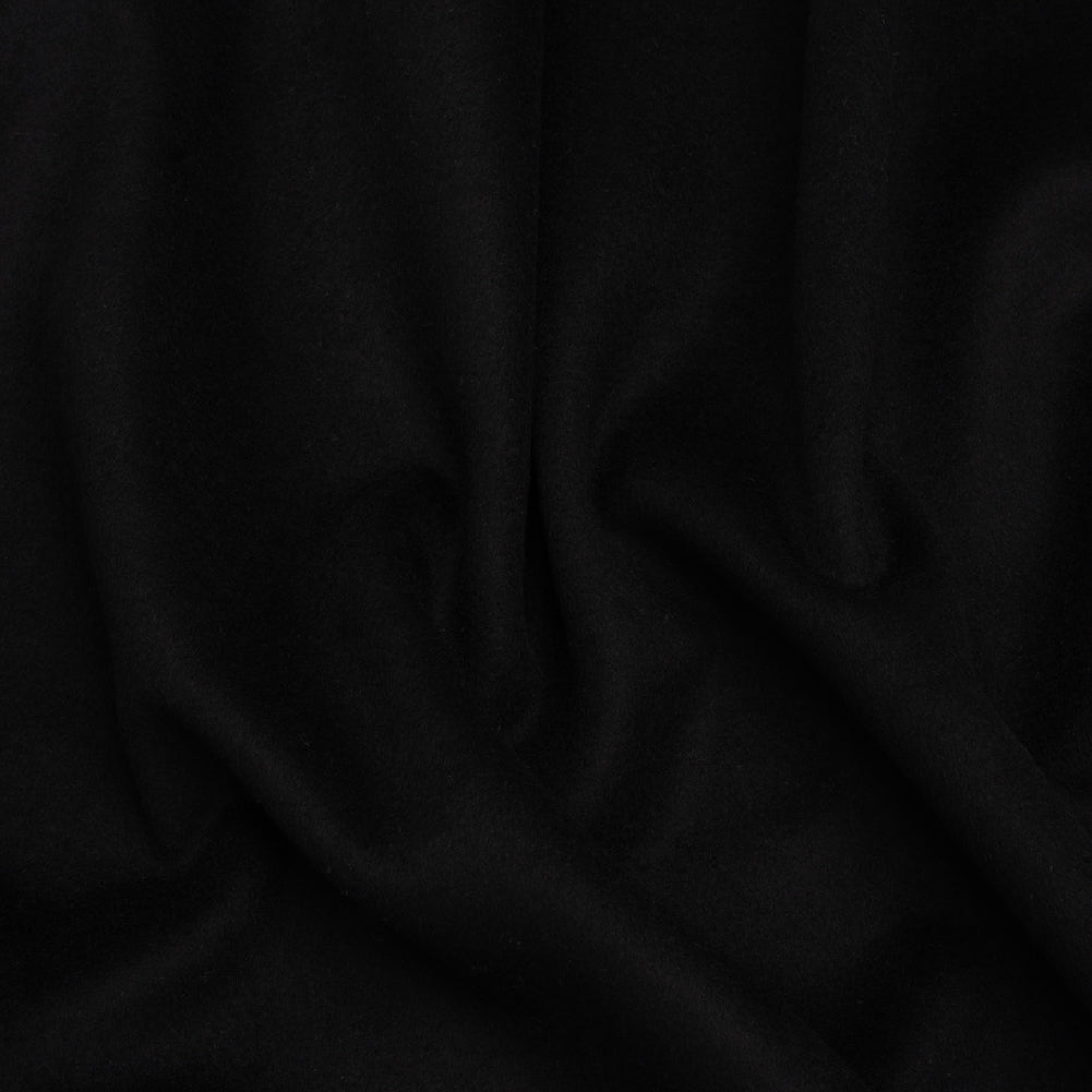 Brushed Wool Blend Coating - Black - Deadstock Brushed Wool Blend Coating - Black - Deadstock