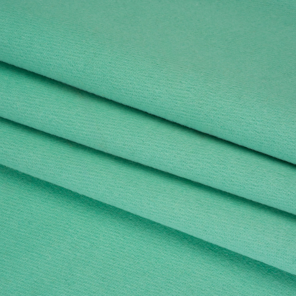 Brushed Wool Blend Twill Coating - Bright Mint - Deadstock Brushed Wool Blend Twill Coating - Bright Mint - Deadstock