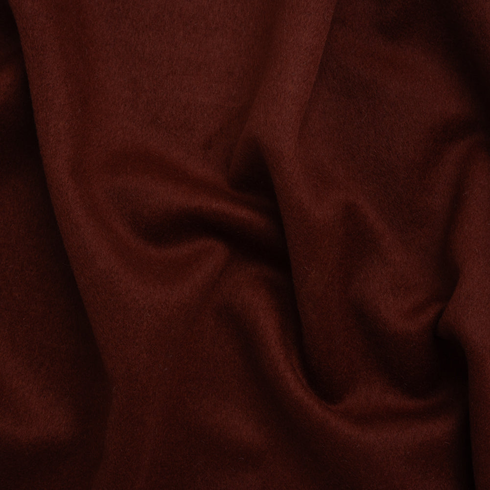 Brushed Wool Blend Coating - Burgundy - Deadstock Brushed Wool Blend Coating - Burgundy - Deadstock
