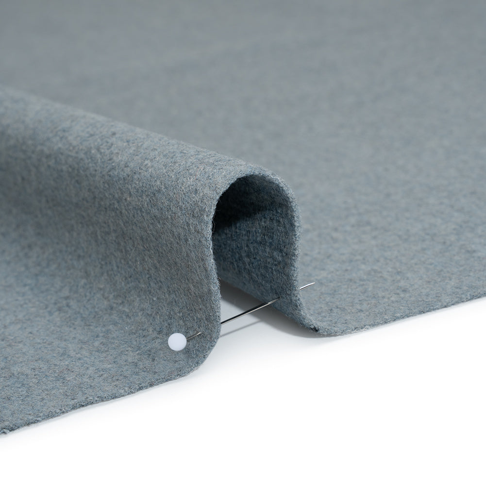 Brushed Wool Blend Coating - Heathered Blue Gray - Deadstock Brushed Wool Blend Coating - Heathered Blue Gray - Deadstock
