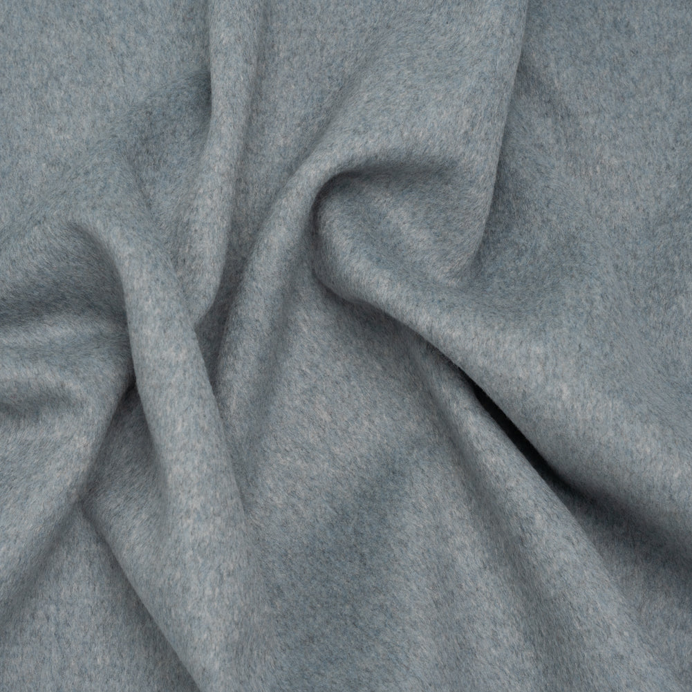 Brushed Wool Blend Coating - Heathered Blue Gray - Deadstock Brushed Wool Blend Coating - Heathered Blue Gray - Deadstock