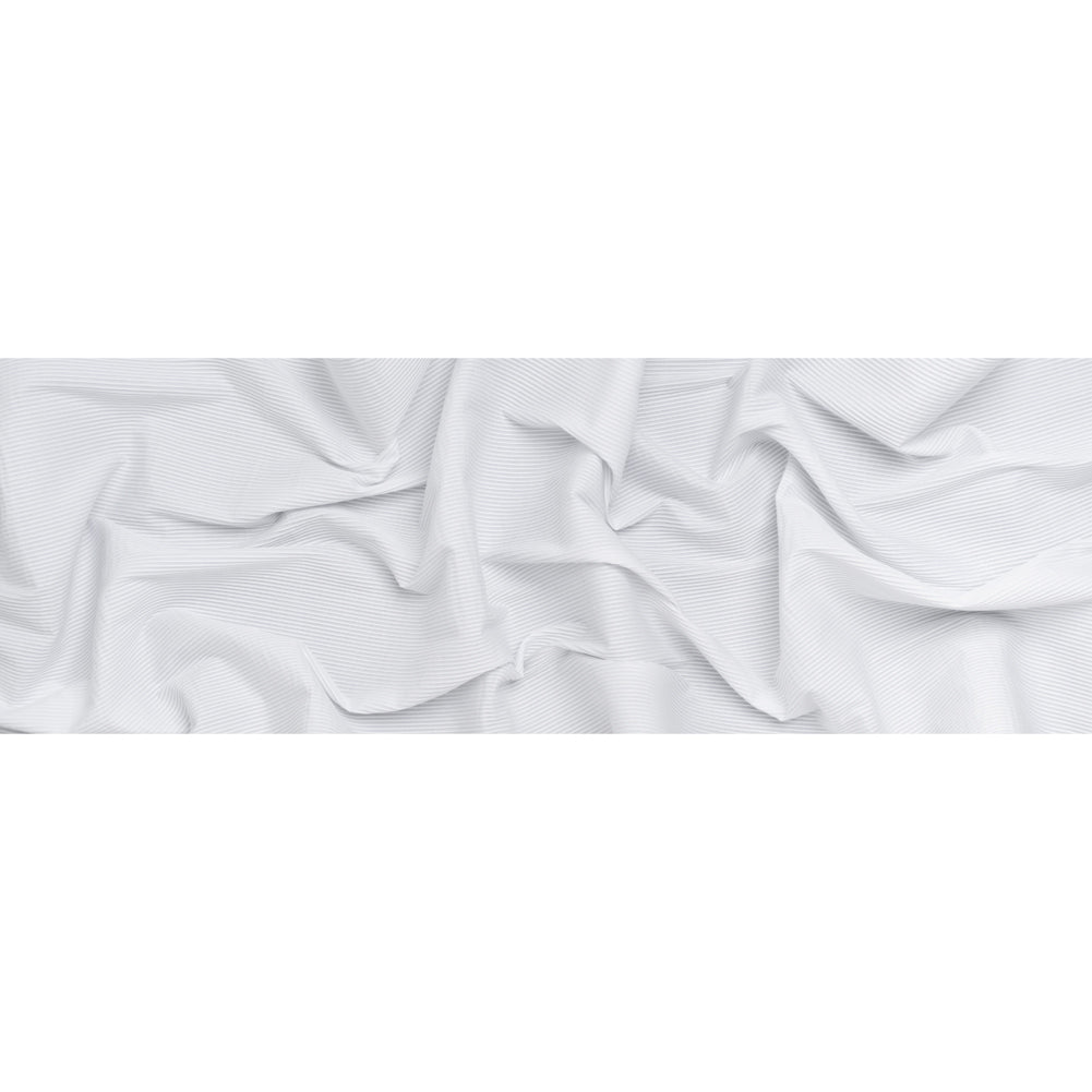 Cotton Ottoman Shirting - White Ribs - Deadstock - Full Cotton Ottoman Shirting - White Ribs - Deadstock - Full